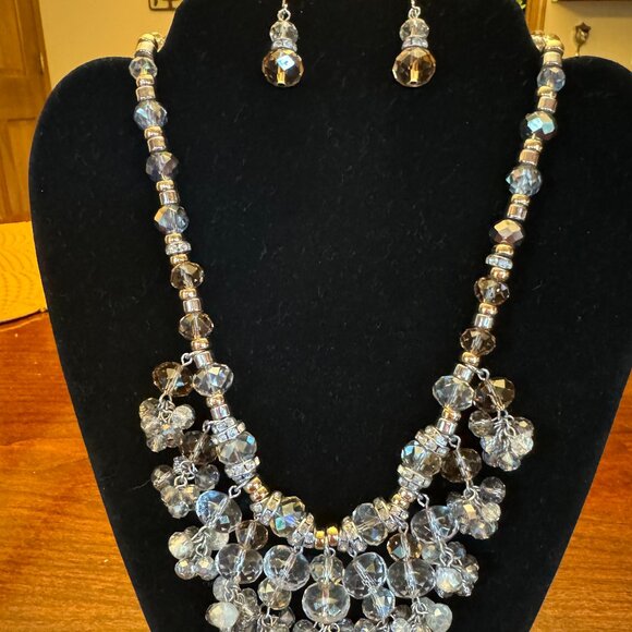 Talbots Crystal Necklace and Earrings Set - Picture 1 of 5